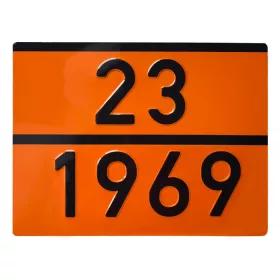 ADR tábla számozott 23/1969 izobután
