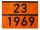 ADR tábla számozott 23/1969 izobután