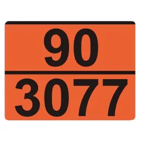 ADR tábla számozott 90/3077 környezetre veszélyes anyag