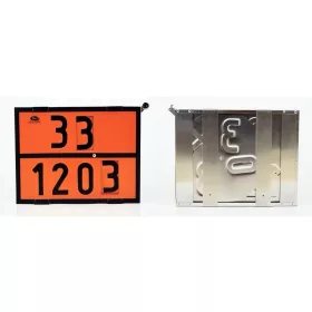 ADR tábla számozott FORGATHATÓ benzin/gázolaj