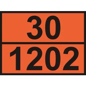 ADR tábla számozott 30/1202 gázolaj