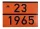 ADR tábla számozott 23/1965 LPG