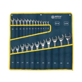   Csillag-villás kulcs bővített készlet fali tartóban 6-32 mm 24db
