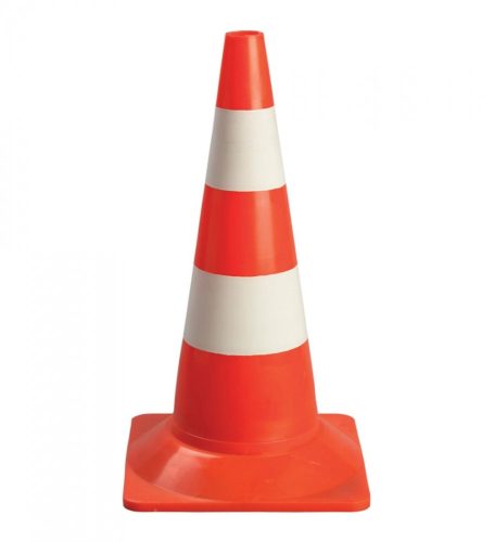 Terelőkúp (Elakadásjelző bója) 54 cm piros-fehér