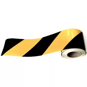 Fényvisszaverő szalag sárga-fekete BAL 10cm