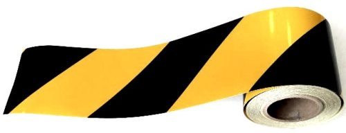 Fényvisszaverő szalag sárga-fekete BAL 10cm