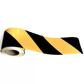 Fényvisszaverő szalag sárga-fekete JOBB 10cm