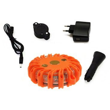 Tölthető LED biztonsági villogó 9 az 1-ben 