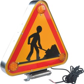 ALU LED háromszög villogó tábla 12/24V