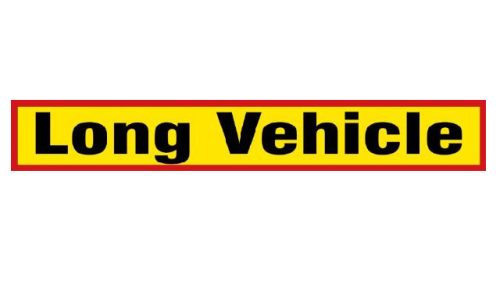 Hosszújármű matrica LONG VEHICLE 67 x 9,5cm