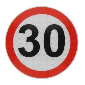 Sebesség korlátozó matrica 30 20cm fényvisszaverő