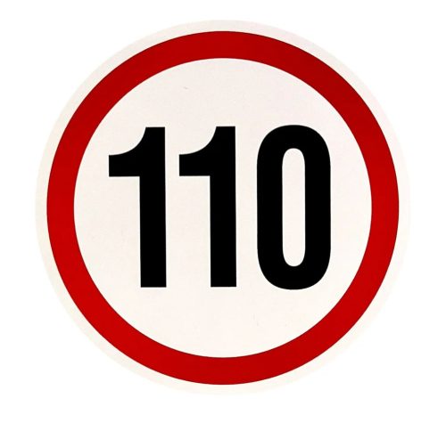 Sebesség korlátozó matrica 110 13cm