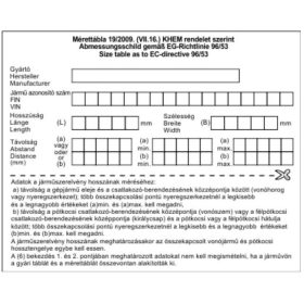 Mérettábla matrica