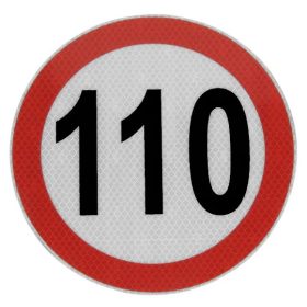 Sebesség korlátozó matrica 110 20cm fényvisszaverő