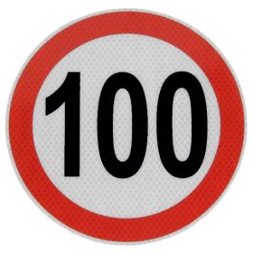 Sebesség korlátozó matrica 100 20cm fényvisszaverő