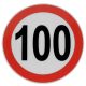 Sebesség korlátozó matrica 100 20cm fényvisszaverő