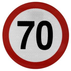 Sebesség korlátozó matrica 70 20cm fényvisszaverő