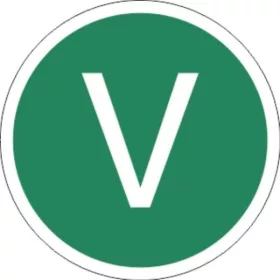 Matrica "V" 22cm