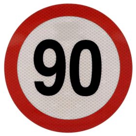 Sebesség korlátozó matrica 90 20cm fényvisszaverő