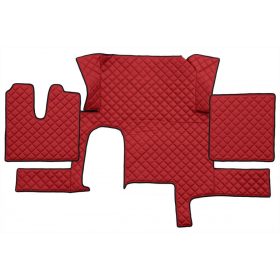   Bőr teljes padló borítás Man TGX Automata (Egy fiókos) PIROS