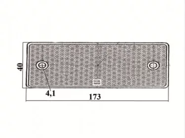 Prizma hosszú (170x40mm) piros