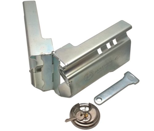 Utánfutó vonófej (kapcsolófej) zár EXTRA VÉDELEM