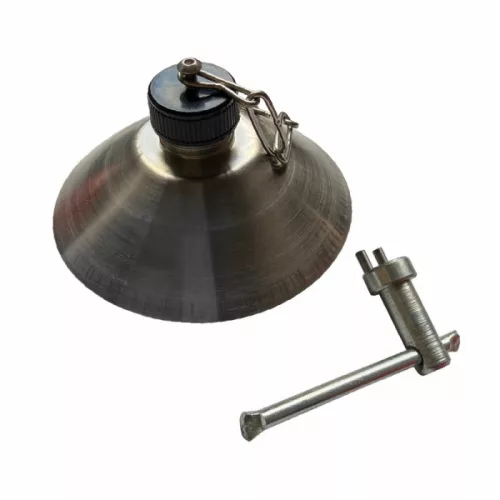 Biztonsági INOX tanksapka 80/100mm 2 körmös