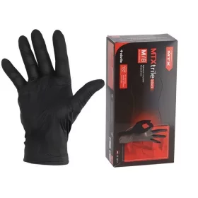 Fekete gumikesztyű 100db M