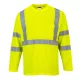 Hosszúujjú jólláthatósági póló fluo sárga 3XL