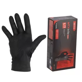 Fekete gumikesztyű 100db L