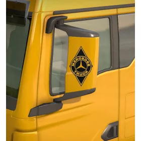 Mercedes matrica tükör hátlapra fekete rombusz