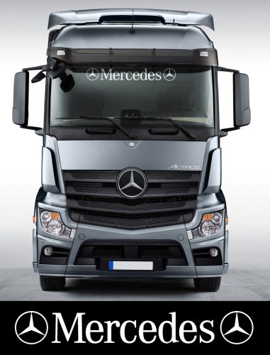 Mercedes matrica napellenzőre fehér
