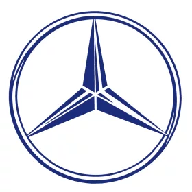 Mercedes logó matrica KÉK