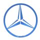 Mercedes logó matrica KÉK