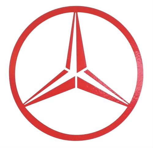 Mercedes logó matrica PIROS