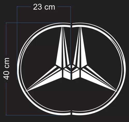 Ablakmatrica pár MERCEDES oldalra