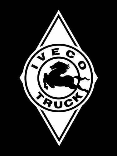 Iveco matrica tükör hátlapra fehér rombusz
