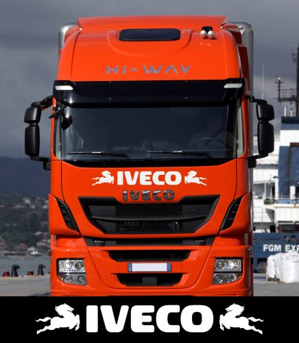 Iveco matrica napellenzőre fehér