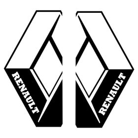 RENAULT óriás matrica oldalra párban (100x58cm) FEKETE