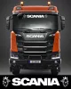 Scania matrica napellenzőre fehér