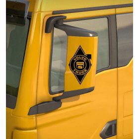 Volvo matrica tükör hátlapra fekete rombusz