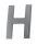 Krómozott H betű 70 mm