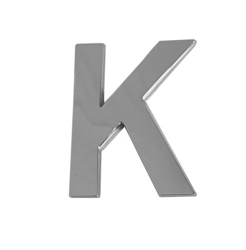 Krómozott K betű 70 mm