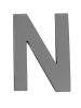Krómozott N betű 70 mm