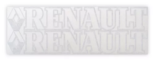 Logó+felirat légterelőre RENAULT fehér (pár)
