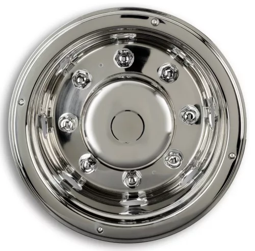 Dísztárcsa inox 19,5" hátsó tengelyre díszkupakos