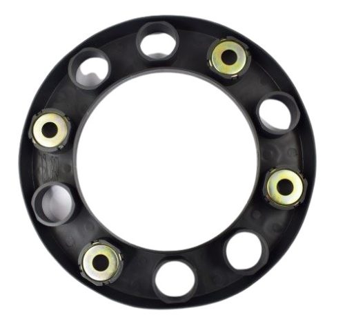 Dísztárcsa karika fekete műanyag 22,5" lyukas közepű, 400 mm