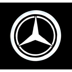 Világító MERCEDES logó 95mm 24V Fehér
