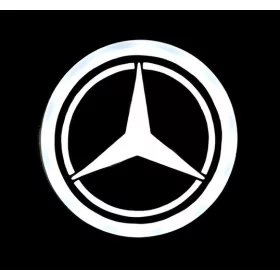 Világító MERCEDES logó 95mm 24V Fehér