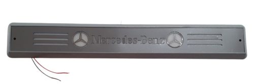INOX MERCEDES LED tábla 563x85mm 12/24V PIROS